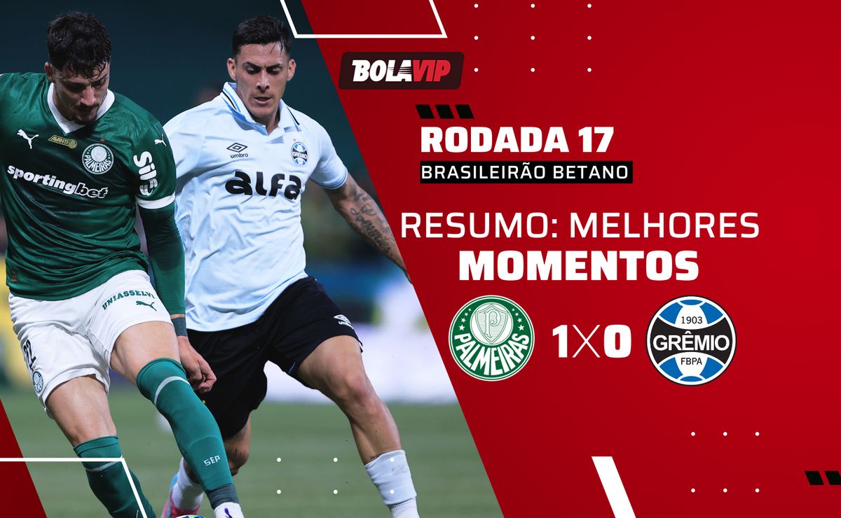 Resumo completo: Palmeiras vence Grêmio por 1 a 0 e embola briga pela liderança do Brasileirão Betano