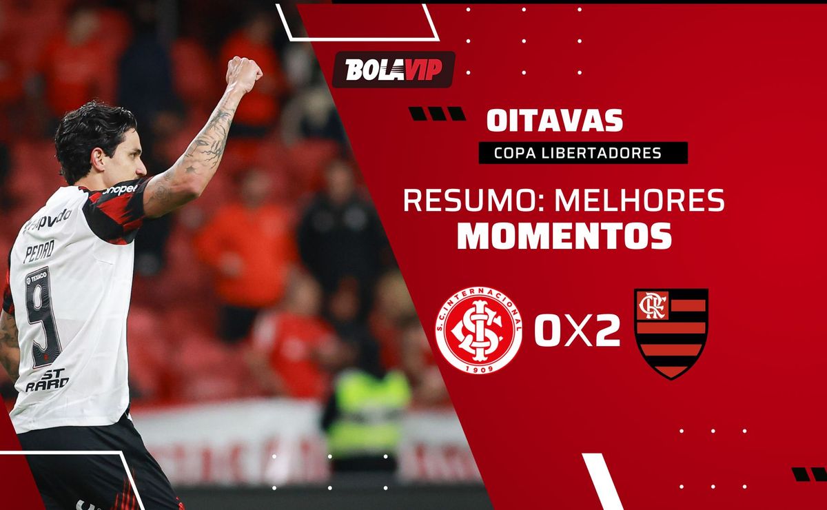 Resumo completo: Flamengo vence novamente o Internacional e se classifica às quartas da Libertadores