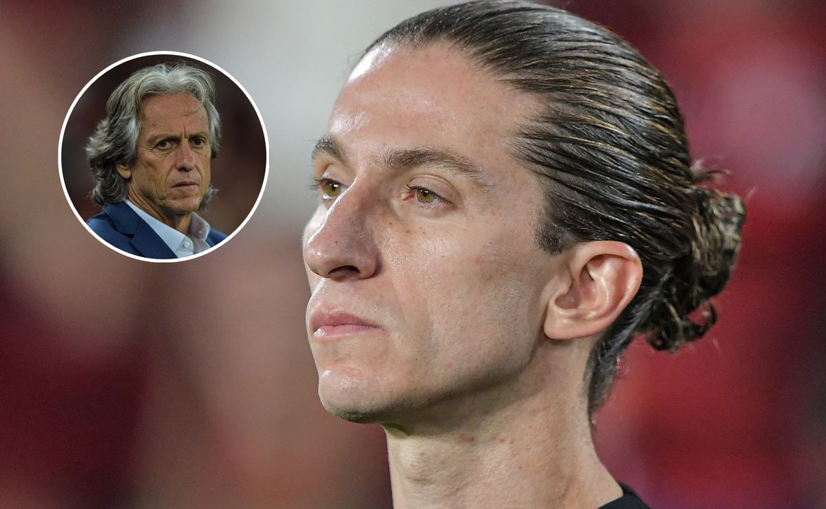 Filipe Luís foge de situação com Jorge Jesus em coletiva após Inter x Flamengo: “Nunca façam isso!”