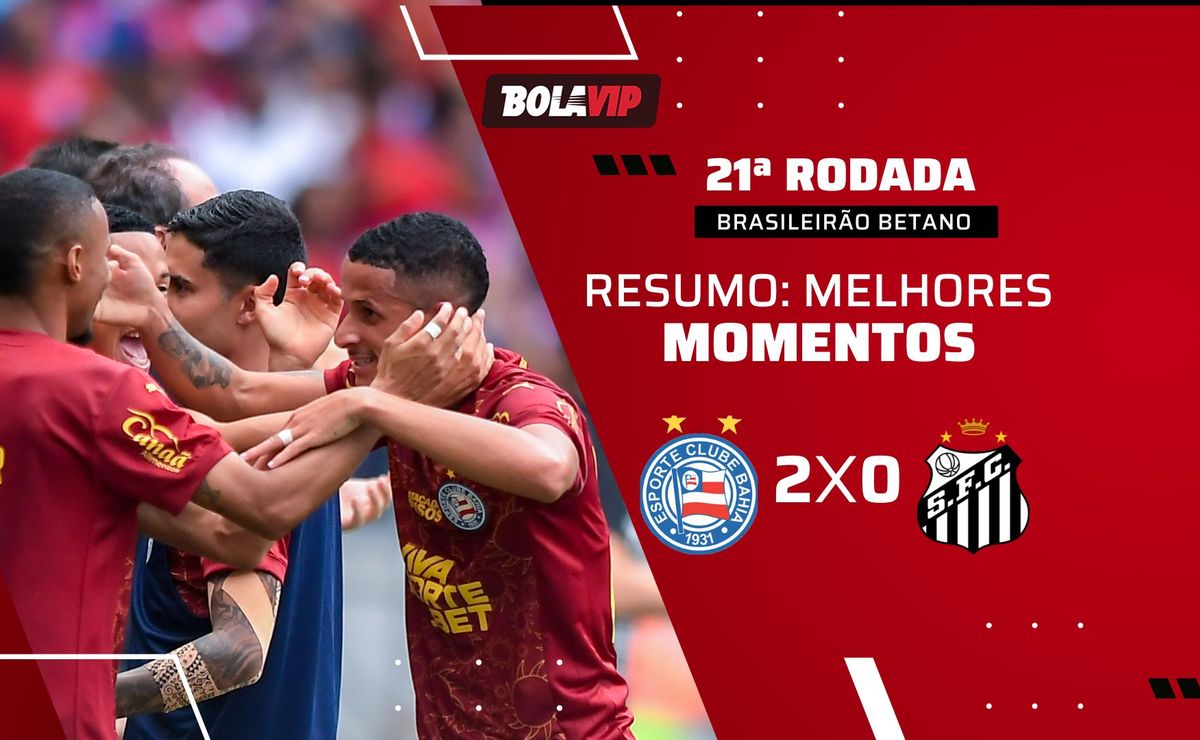 Bahia x Santos: resumo do triunfo tricolor pelo Brasileirão Betano