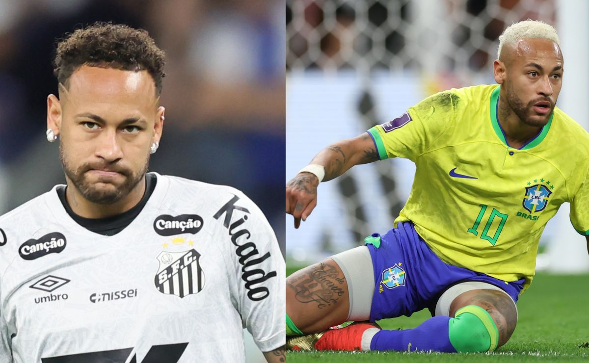 Neymar de hoje “pegaria na bola” contra a Croácia? Astro do Santos sofre queda física em números entre Copas