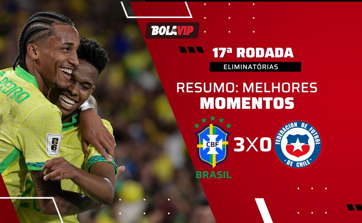 Brasil 3 × 0 Chile: resumo completo do jogo pelas Eliminatórias para a Copa do Mundo