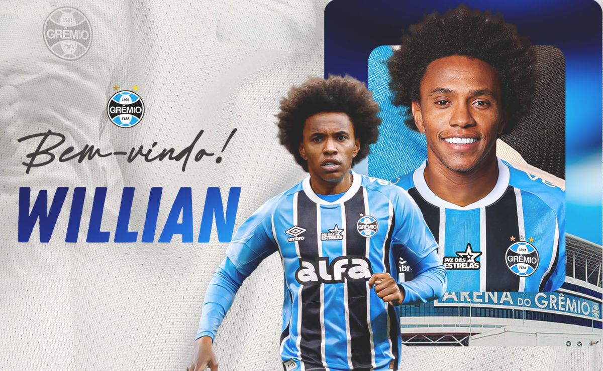 Grêmio anuncia Willian oficialmente com contrato até o fim de 2026 ￼