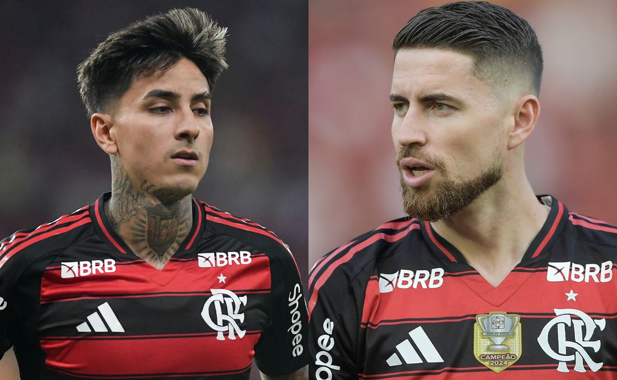 Pulgar e Jorginho podem voltar a formar dupla titular em Flamengo x Palmeiras após quase 4 meses