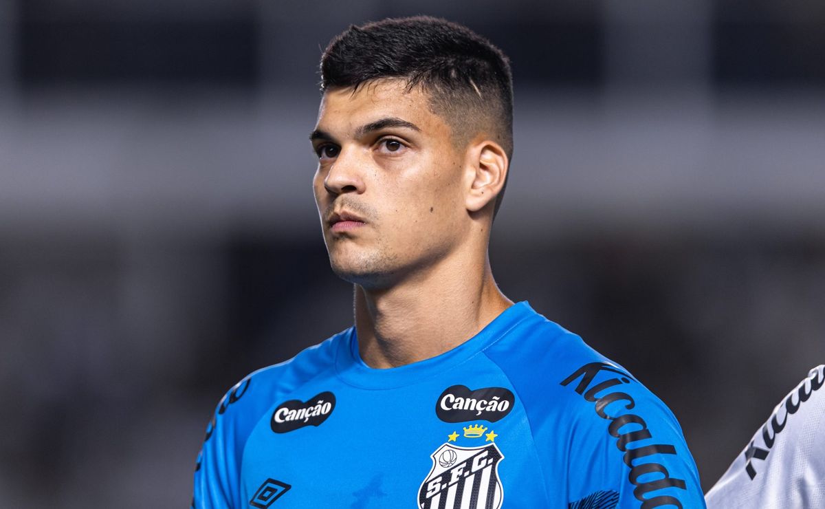 Gabriel Brazão comete pênalti fora do normal em Santos x Vitória, pelo Brasileirão