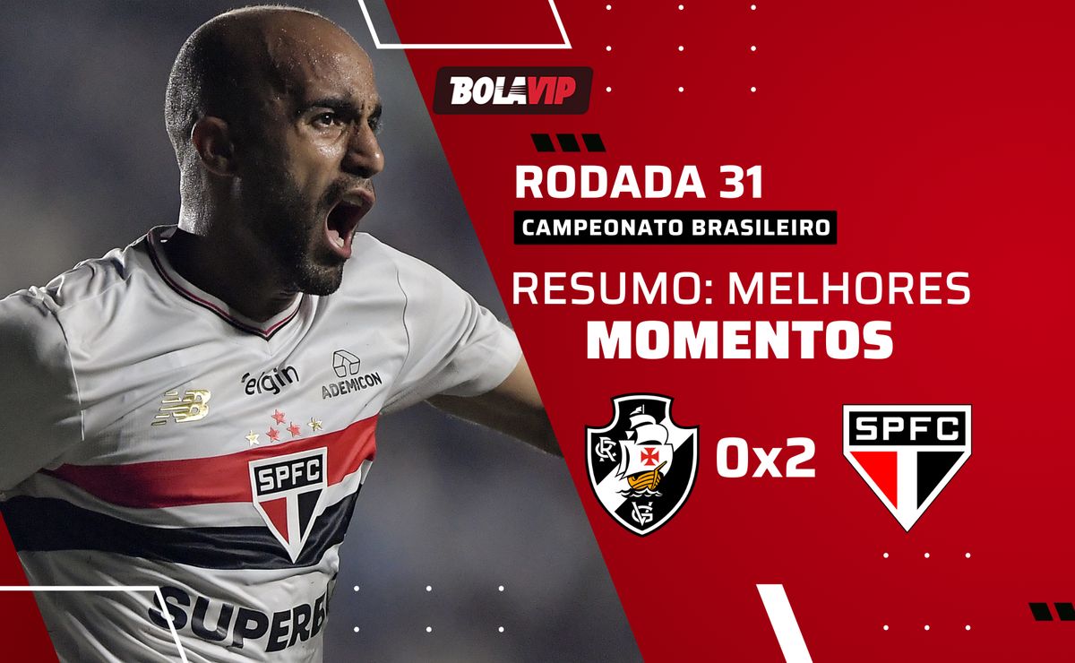 São Paulo VENCE o Vasco por 2 a 0 e se aproxima do G6 do Campeonato Brasileiro