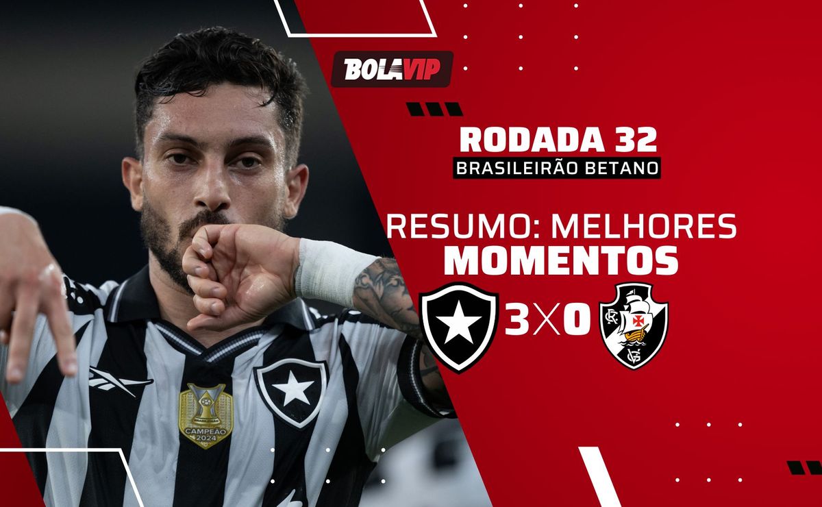 Botafogo 3 x 0 Vasco: resumo completo da vitória do Fogão no clássico pelo Brasileirão Betano