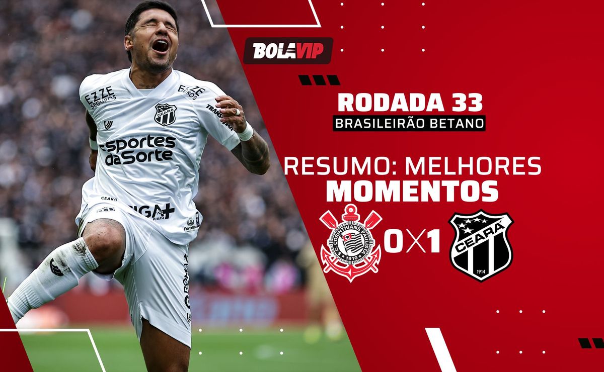 Corinthians 0 x 1 Ceará: resumo completo e gols pela 33º rodada do Brasileirão Betano
