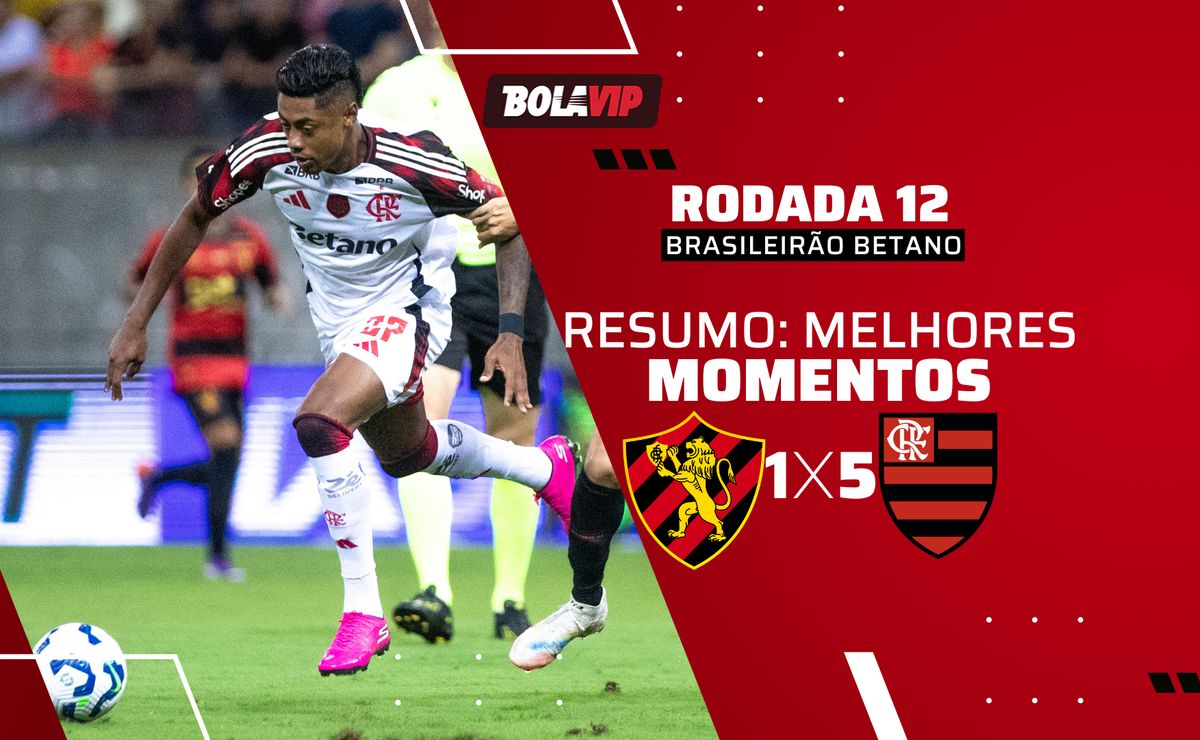 Sport 1 x 5 Flamengo: resumo completo da goleada do Flamengo pelo Brasileirão Betano