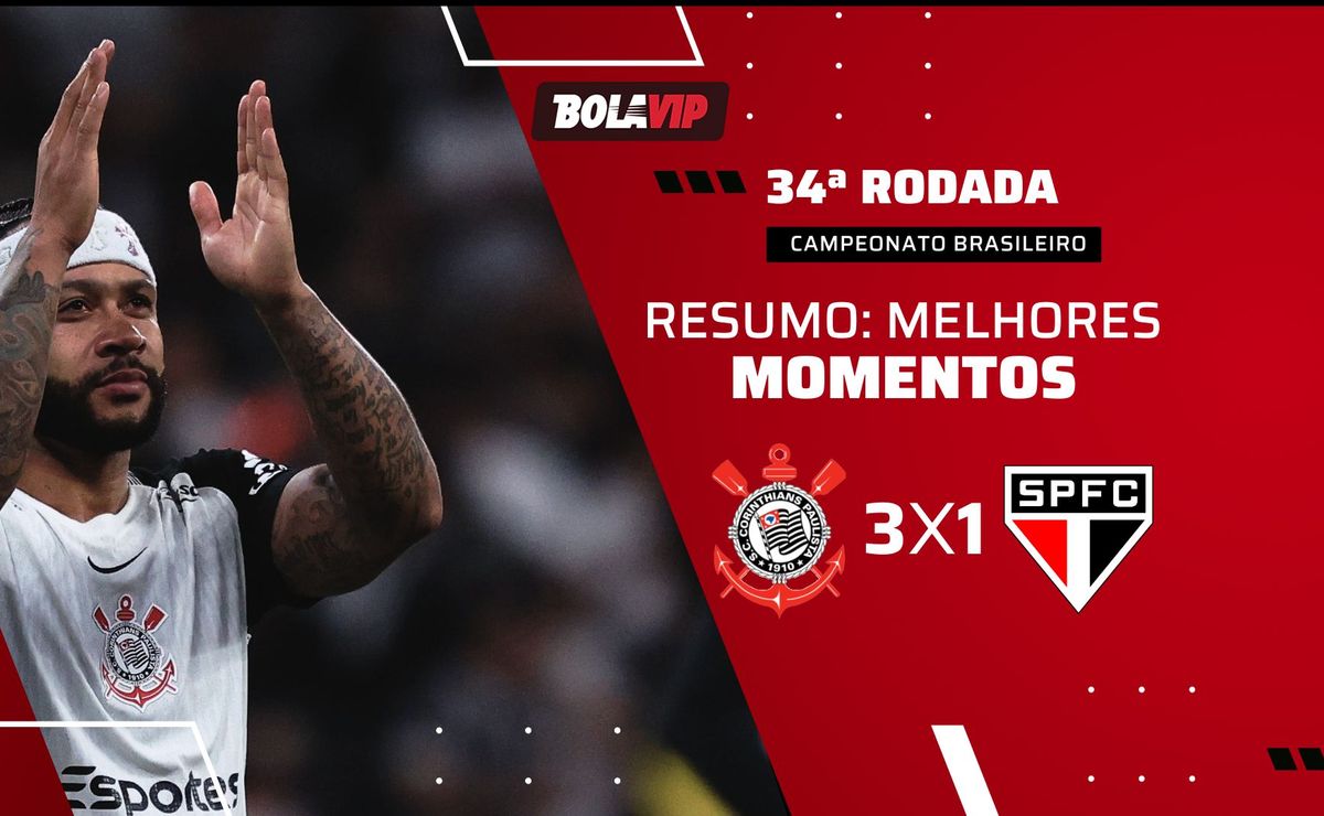 Yuri Alberto e Memphis Depay brilham, e Corinthians vence o São Paulo pelo Brasileirão