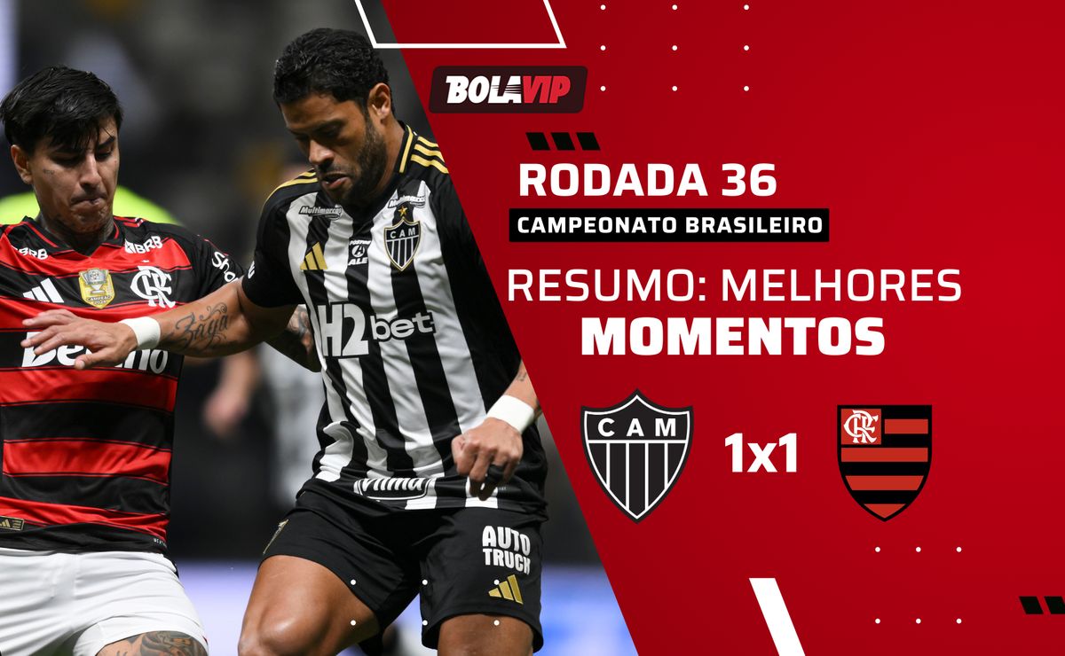 Atlético-MG 1 x 1 Flamengo: resumo completo do jogo e gols pelo Brasileirão Betano