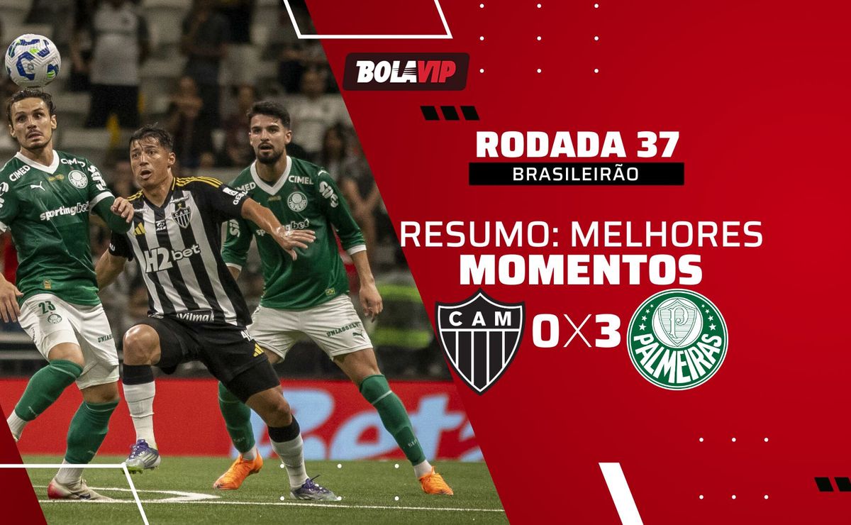 Palmeiras vence Atlético-MG, com um a menos, pelo Brasileirão