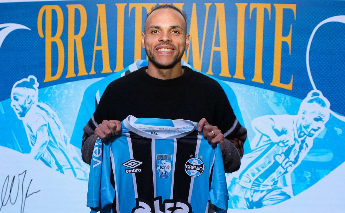 Relação entre Grêmio e Braithwaite esfria mesmo após atacante receber R$ 5 milhões de dívida