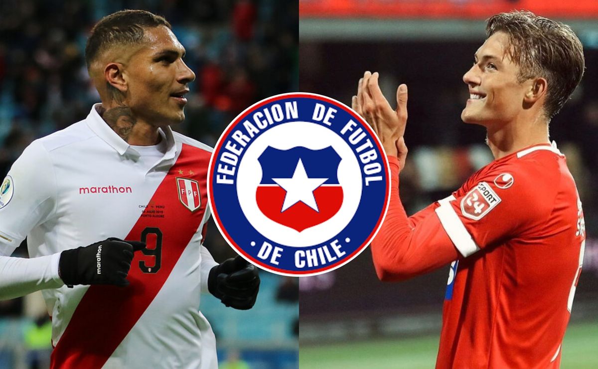 Paolo Guerrero le exige a Oliver Sonne dejar la vida ante Chile en el Clásico del Pacífico