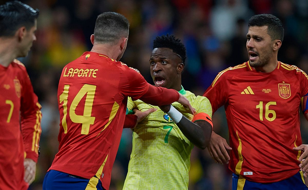 Vinicius Junior called out by Aymeric Laporte after Spain-Brazil friendly -  Bolavip US