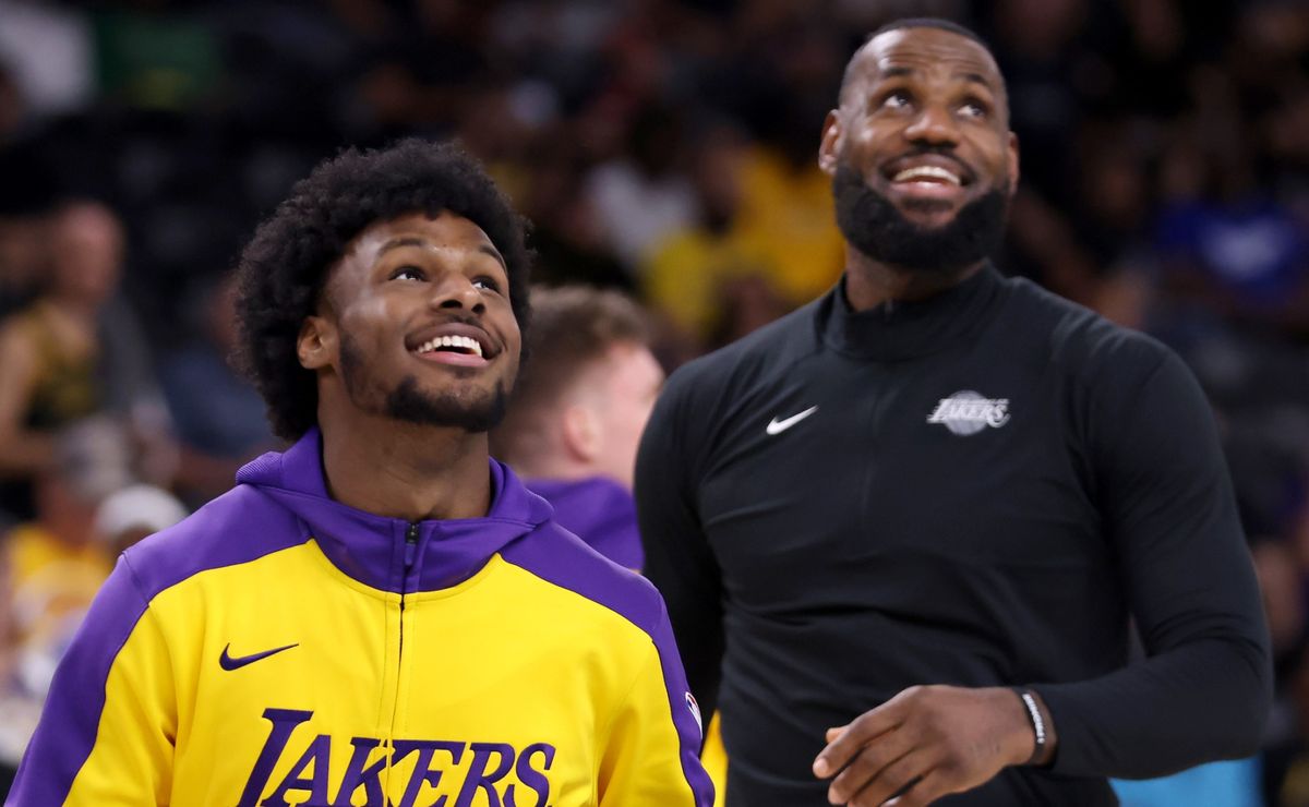 bronny james and lebron james