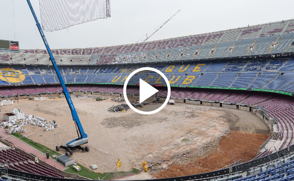Irreconocible las nuevas imágenes de las obras del Camp Nou por dentro Bolavip