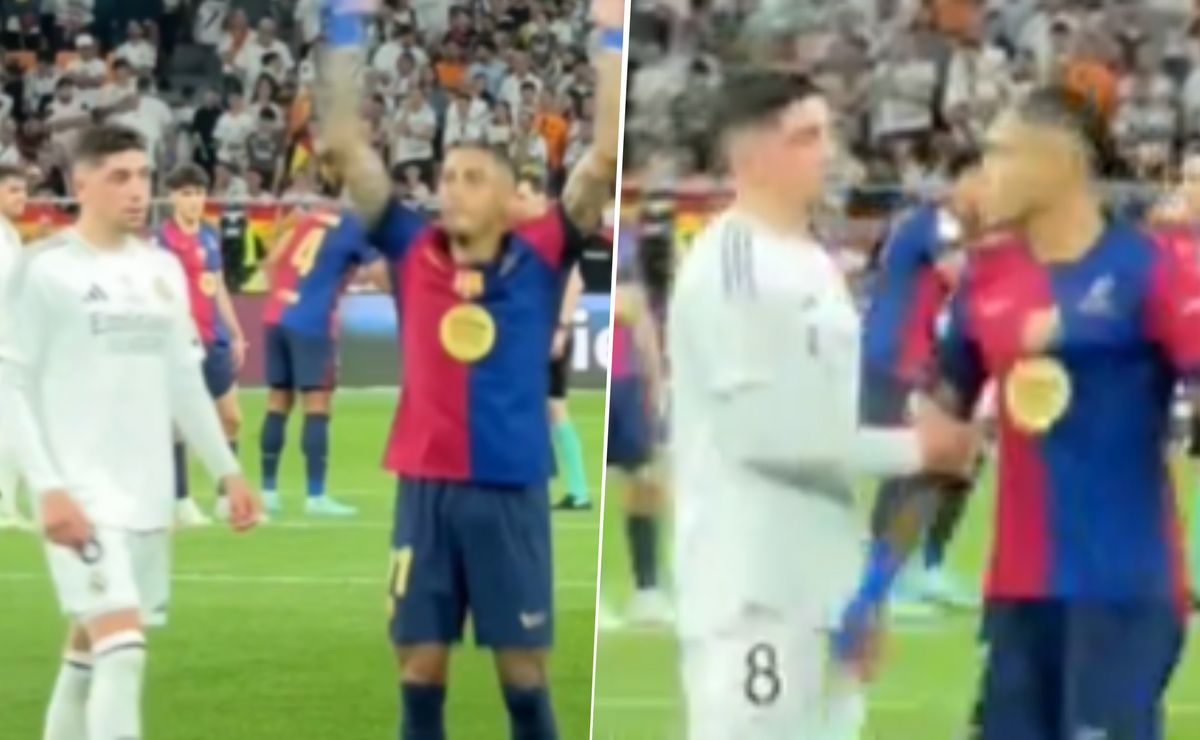 Momento tenso entre Federico Valverde y Raphinha en el Real Madrid vs ...