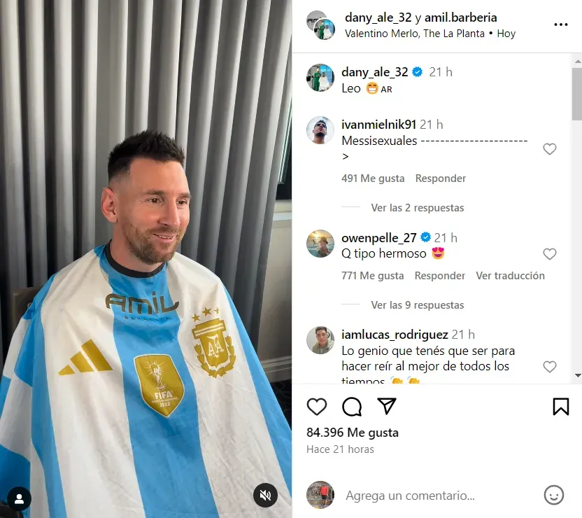 El nuevo look de Lionel Messi antes de jugar la final de la Copa