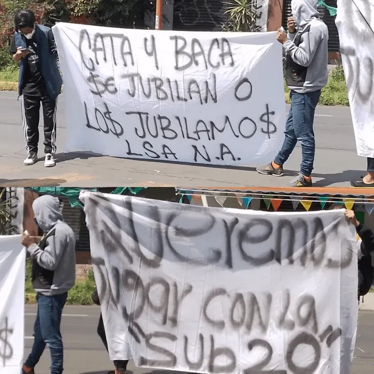 La afición se manifestó en contra de los futbolistas. Créditos: León Lecanda / ESPN