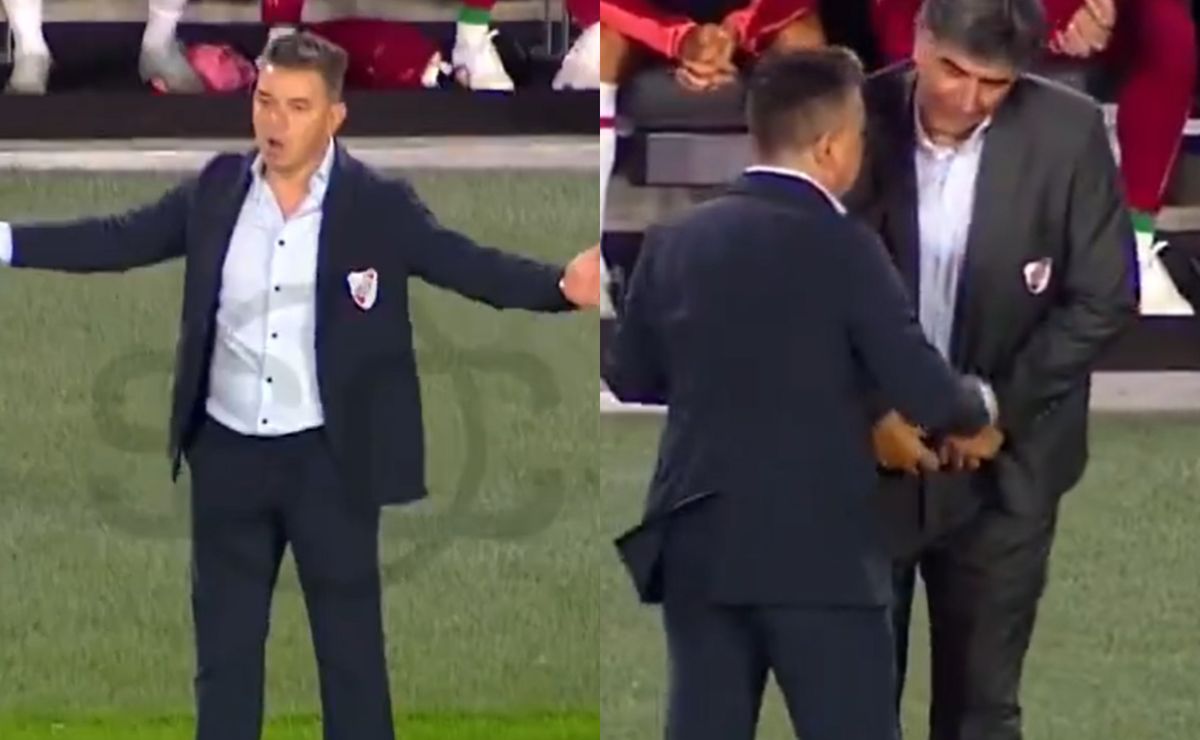No se vio: la particular reacción de Gallardo al gol de Acuña vs. Barracas 