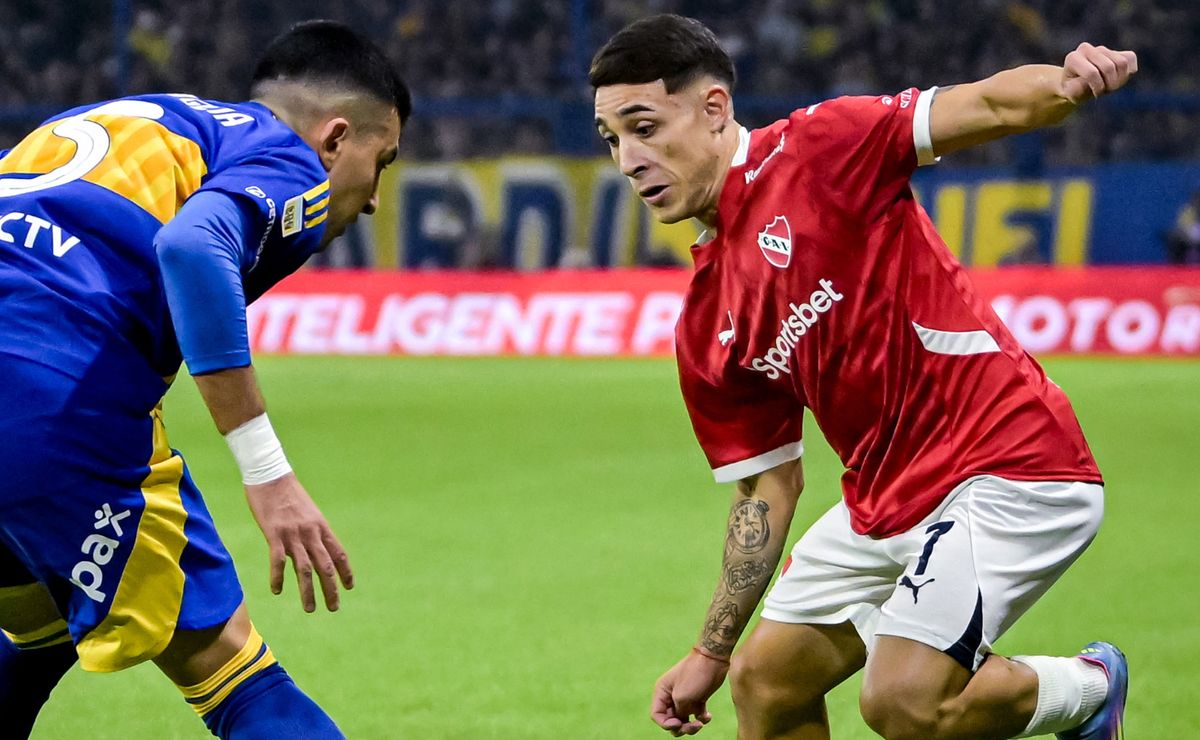 No se vio: los gestos de Santiago Montiel a la hinchada de Boca en el gol de Independiente