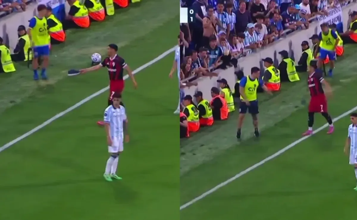 Un hincha de Racing le tiró una zapatilla a Maxi Salas: la reacción del delantero de River