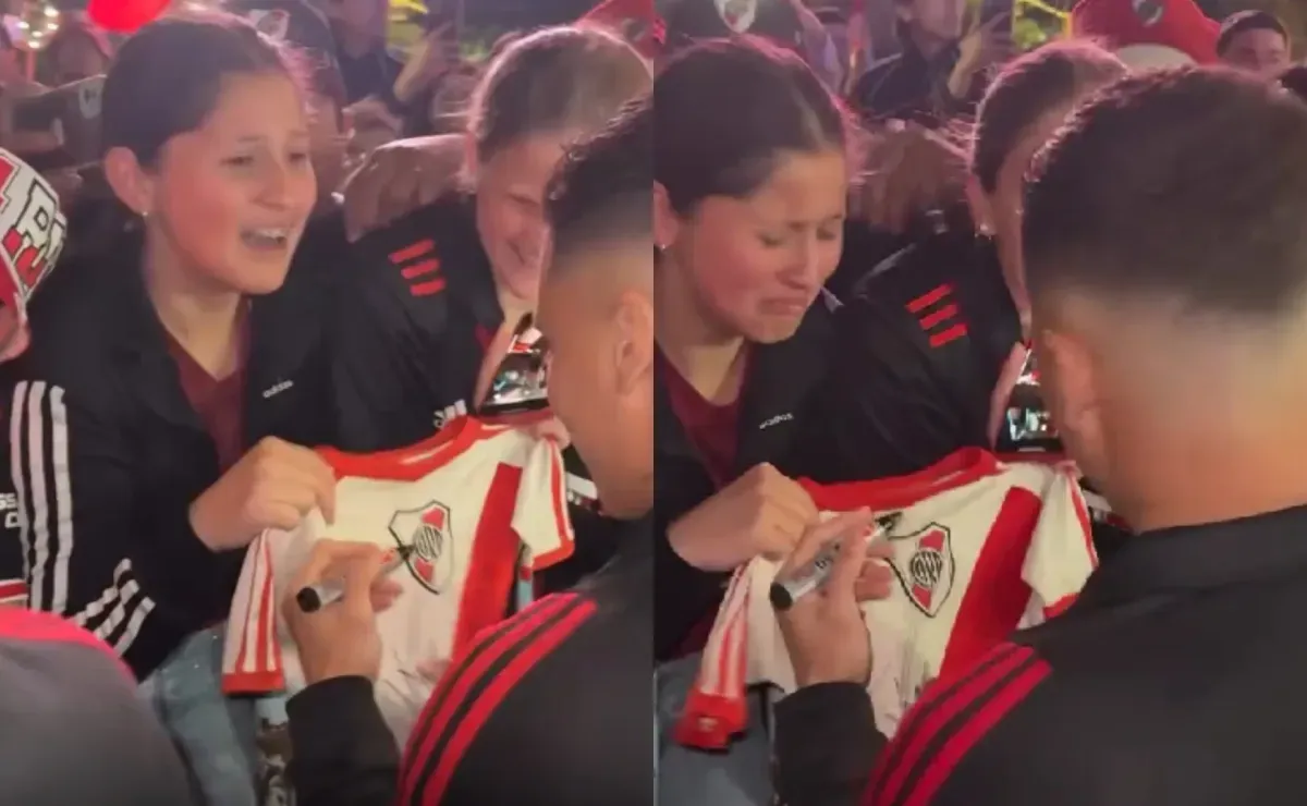 Hasta las lágrimas: el gesto de Juanfer Quintero que hizo emocionar a una hincha de River
