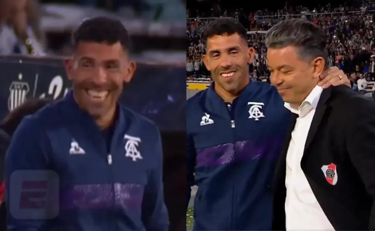 Ni así pudo: el chiste de Tevez a Gallardo que no se vio antes del arranque de River vs. Talleres