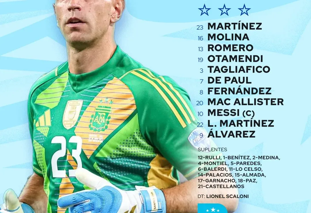 El 11 de Argentina vs. Paraguay (Foto Prensa AFA).