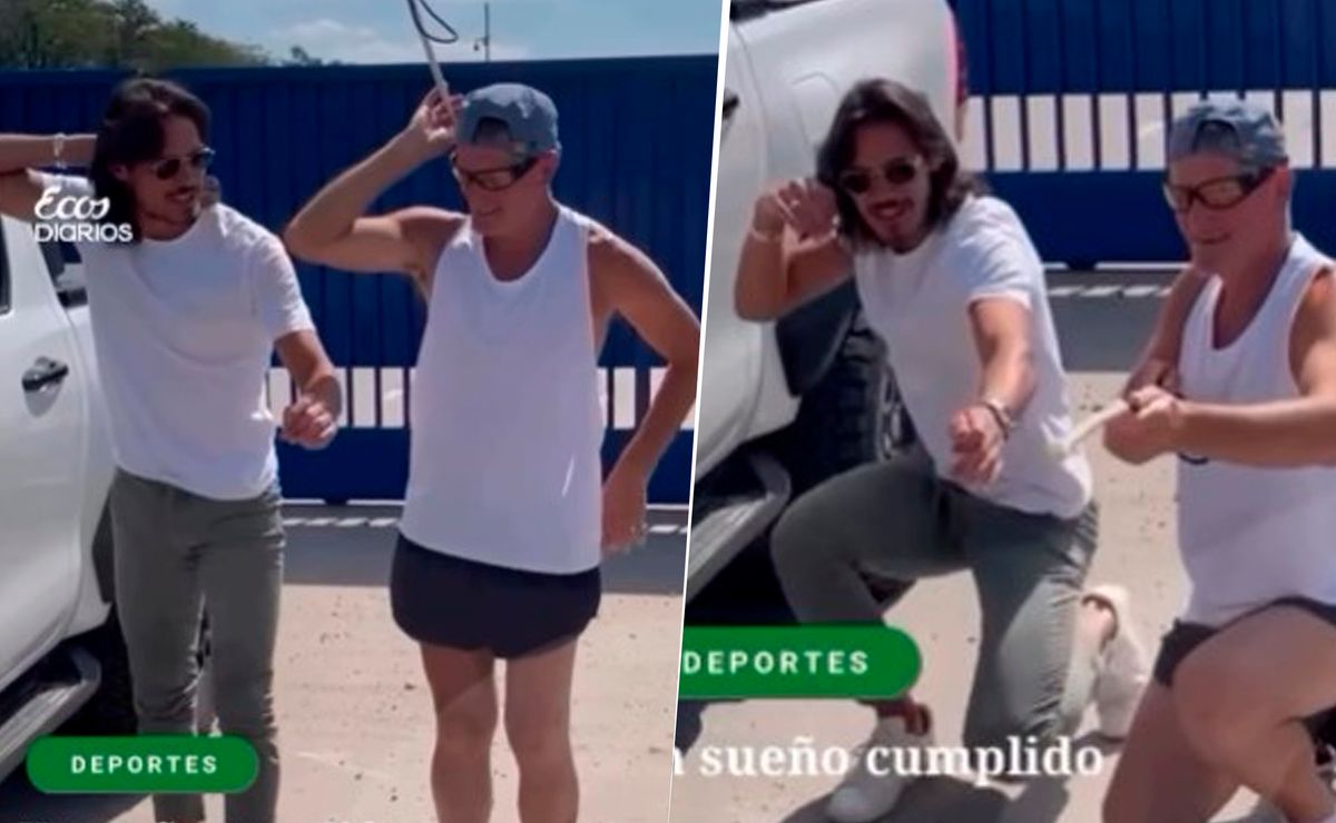 Enorme gesto de Cavani: le enseñó a un hincha ciego cómo hacer el festejo de la flecha