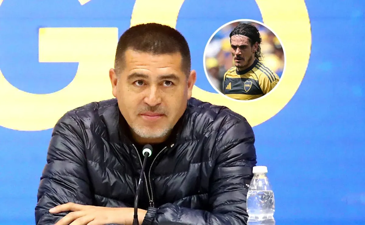 La postura de Riquelme con Cavani en medio de las críticas de los hinchas de Boca