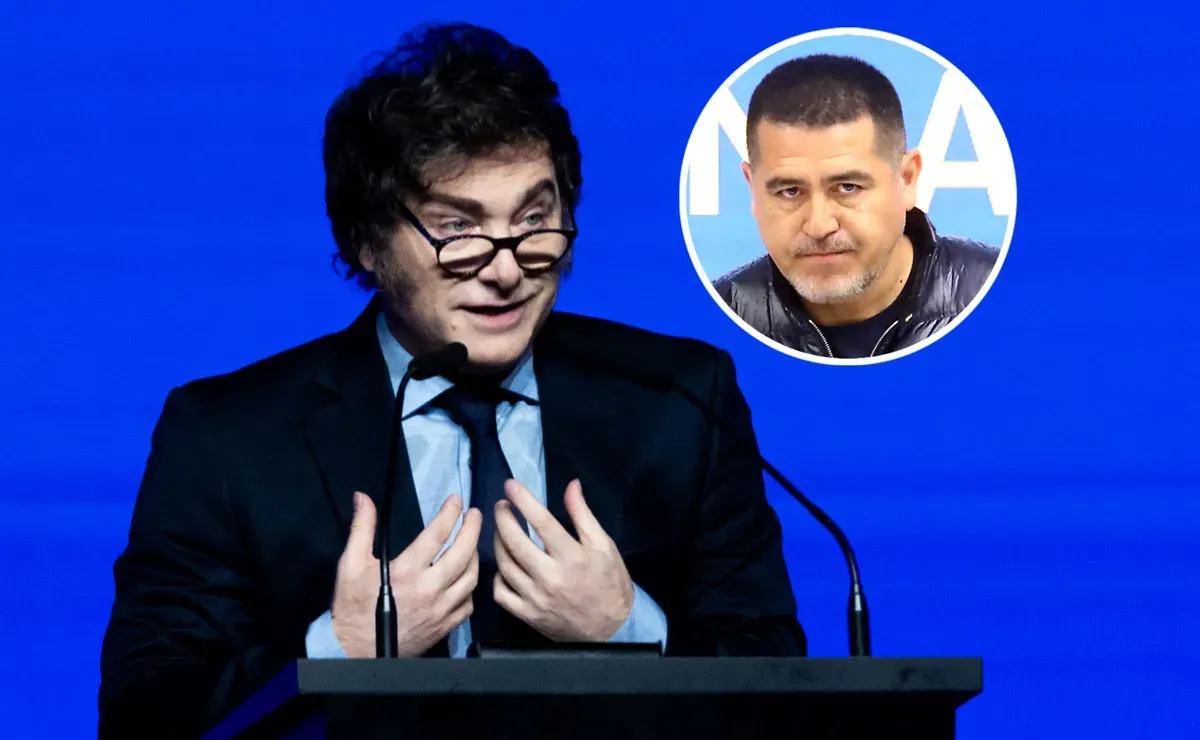 En pleno discurso, Javier Milei chicaneó otra vez a Riquelme: “Lo eligieron los de River”