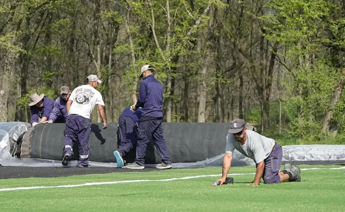 Riquelme tambien mirá al predio: la obra que arrancó Boca en Ezeiza