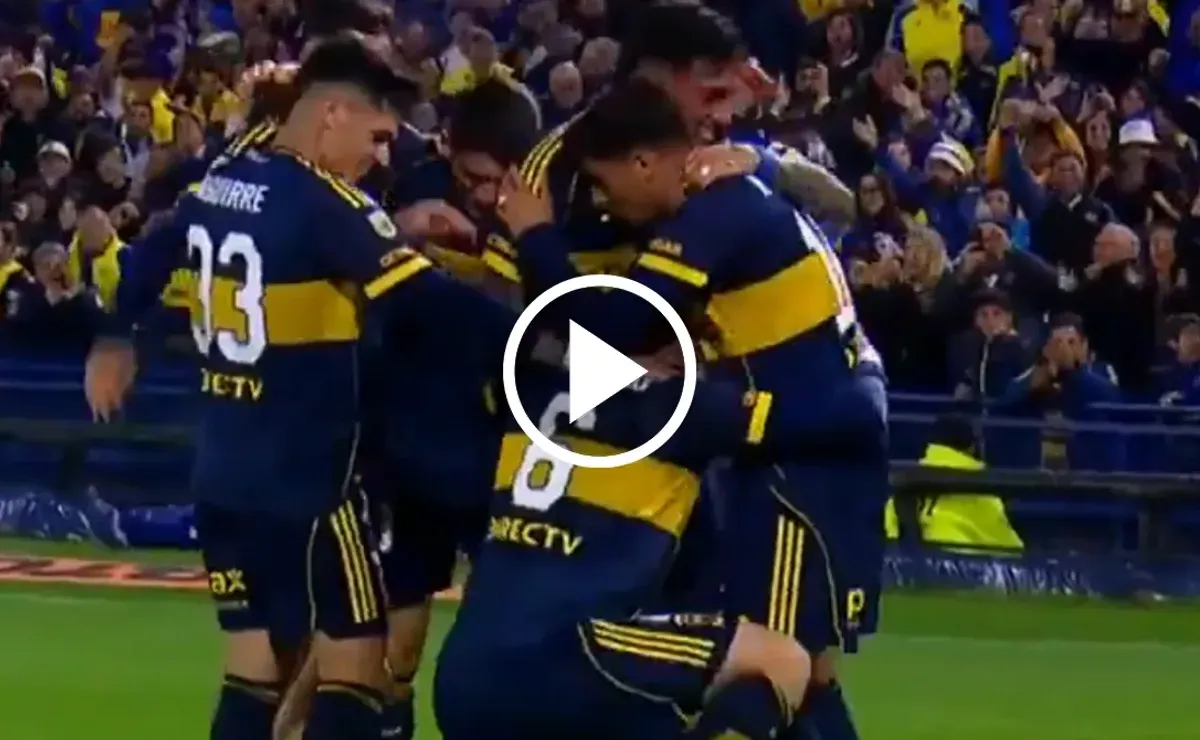 Otra vez de pelota parada: Battaglia puso el primero para Boca ante Central Córdoba