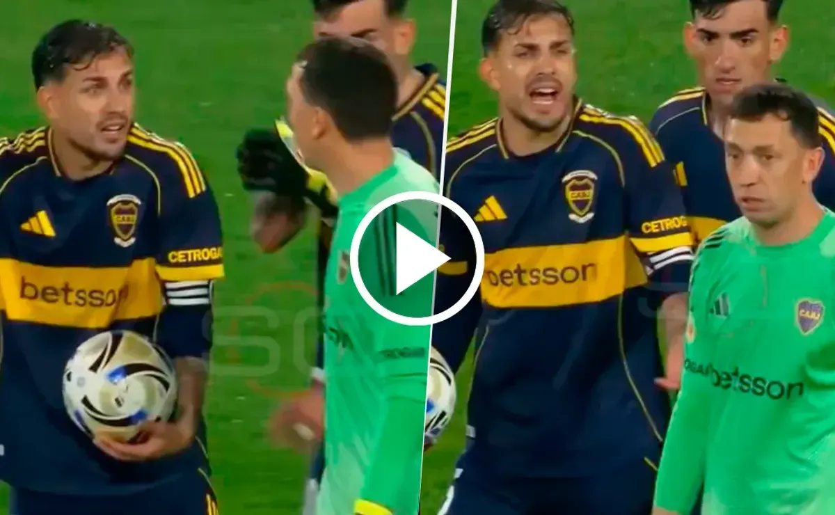 El fuerte reclamo de Paredes a Marchesín en Boca luego de que cometiera penal