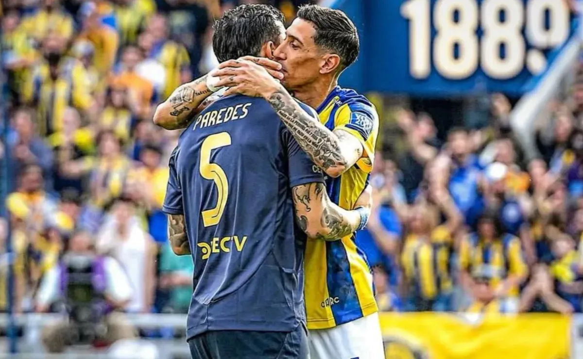 Paredes sorprendió a Di María en su día libre en Boca