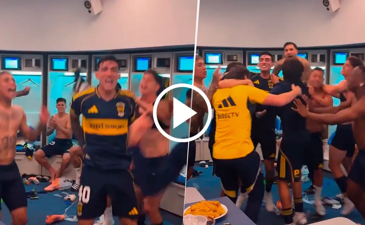 El cantito de los jugadores de Boca en el vestuario tras la victoria ante River: 