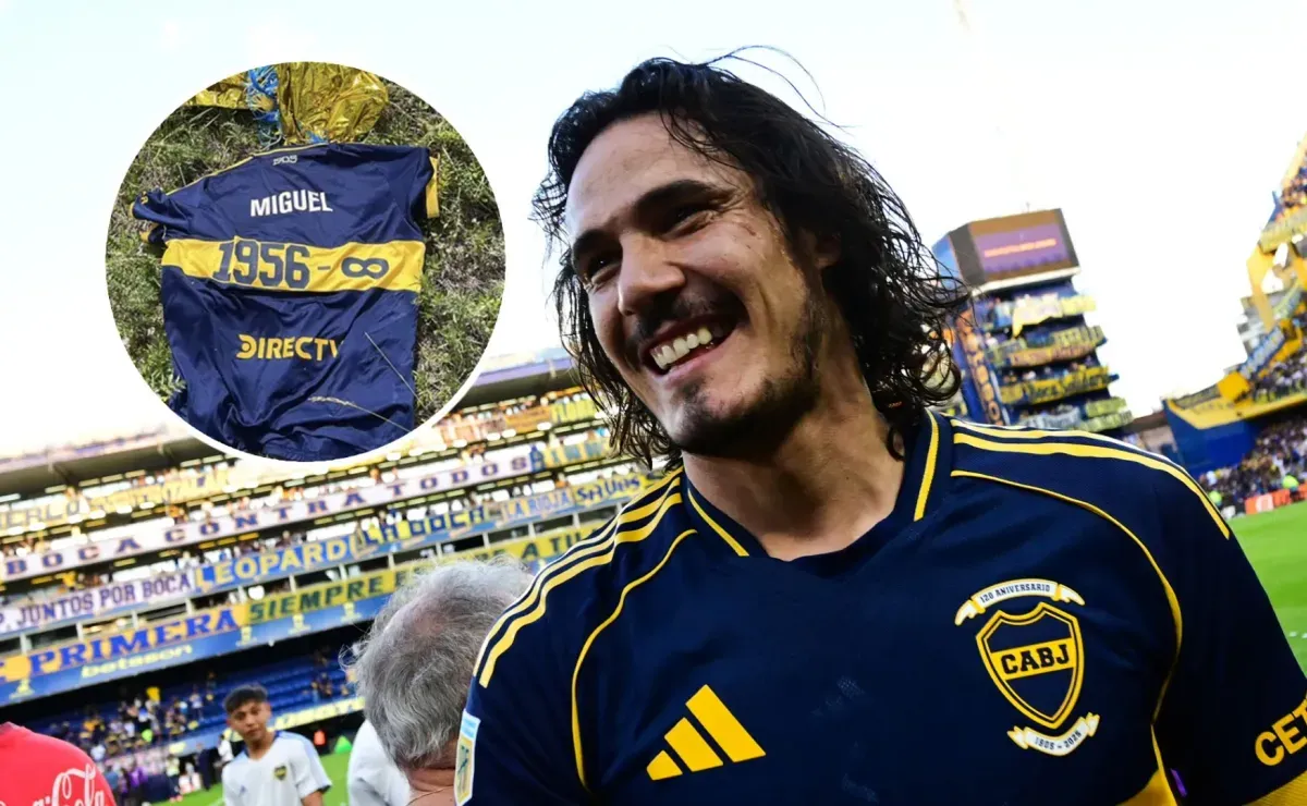 Por iniciativa de Cavani, la invitación que Boca le hizo al uruguayo que encontró la camiseta de Russo
