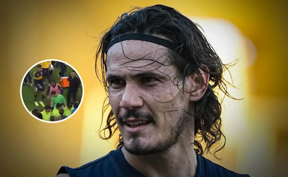 No se vio en TV: el gesto de Cavani a los hinchas de Boca que insultaron a Úbeda después del partido