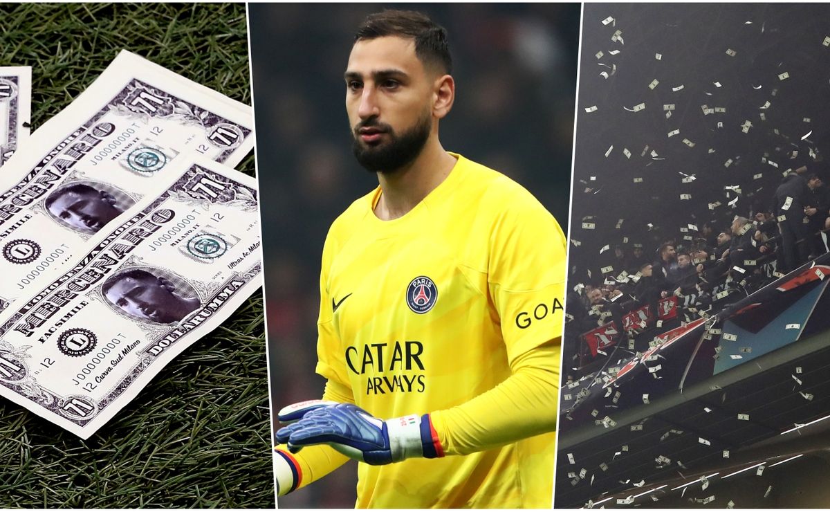 Protestas de locura en la Champions: dinero falso para el mercenario  Donnarumma y lanzamiento de lingotes