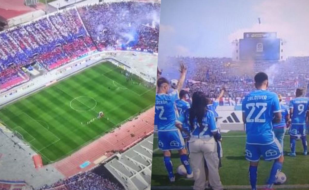 Colorido mosaico: La emotiva salida de la U a la cancha con mamás y esposas de jugadores