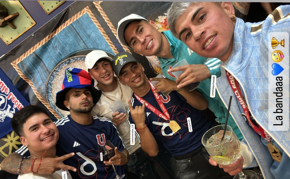 U de Chile celebró el título de la Copa Chile hasta la madrugada con sus familias