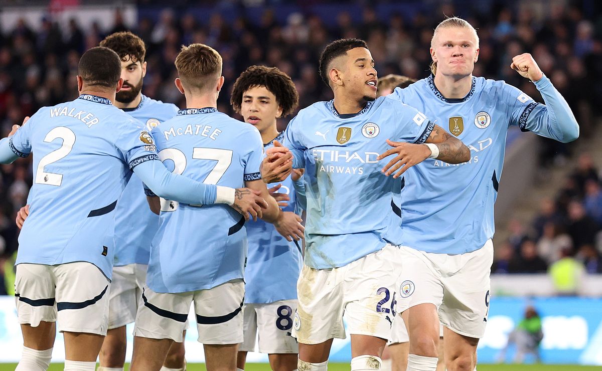 Manchester City vuelve al triunfo contra Leicester y Erling Haaland termina la sequía goleadora