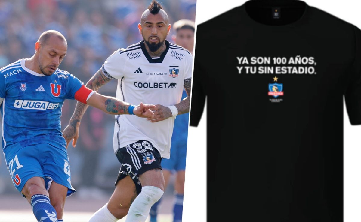 “Sin estadio”: Colo Colo celebra el centenario con polémica camiseta contra la U