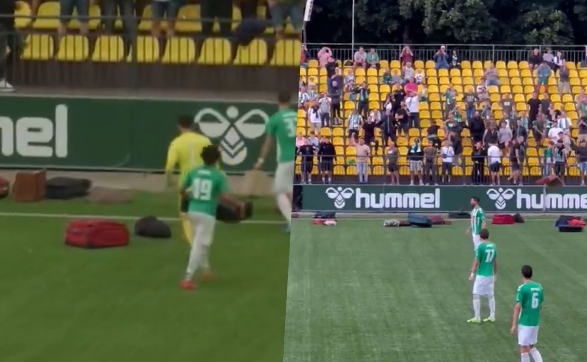 Dio la vuelta al mundo: Hinchas de en Lituana tiran maletas a la cancha para que el DT pesque sus cosas y se vaya