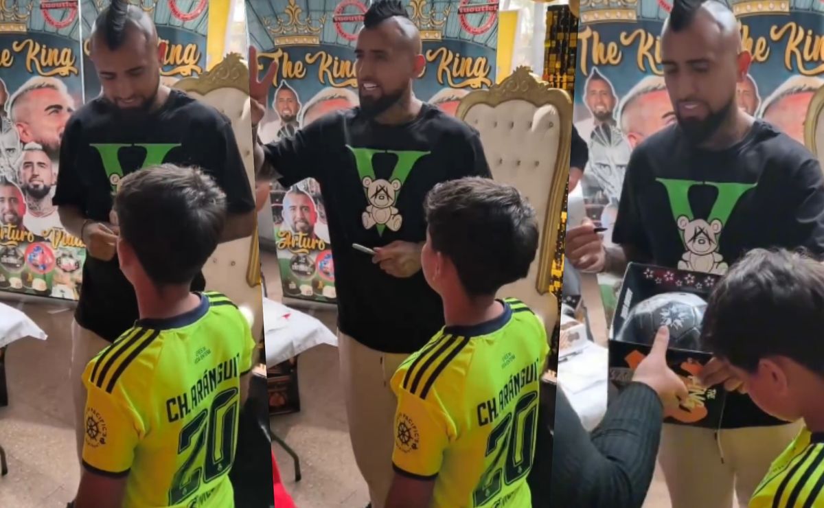 El inesperado gesto de Arturo Vidal con la camiseta de un niño hincha de U. de Chile