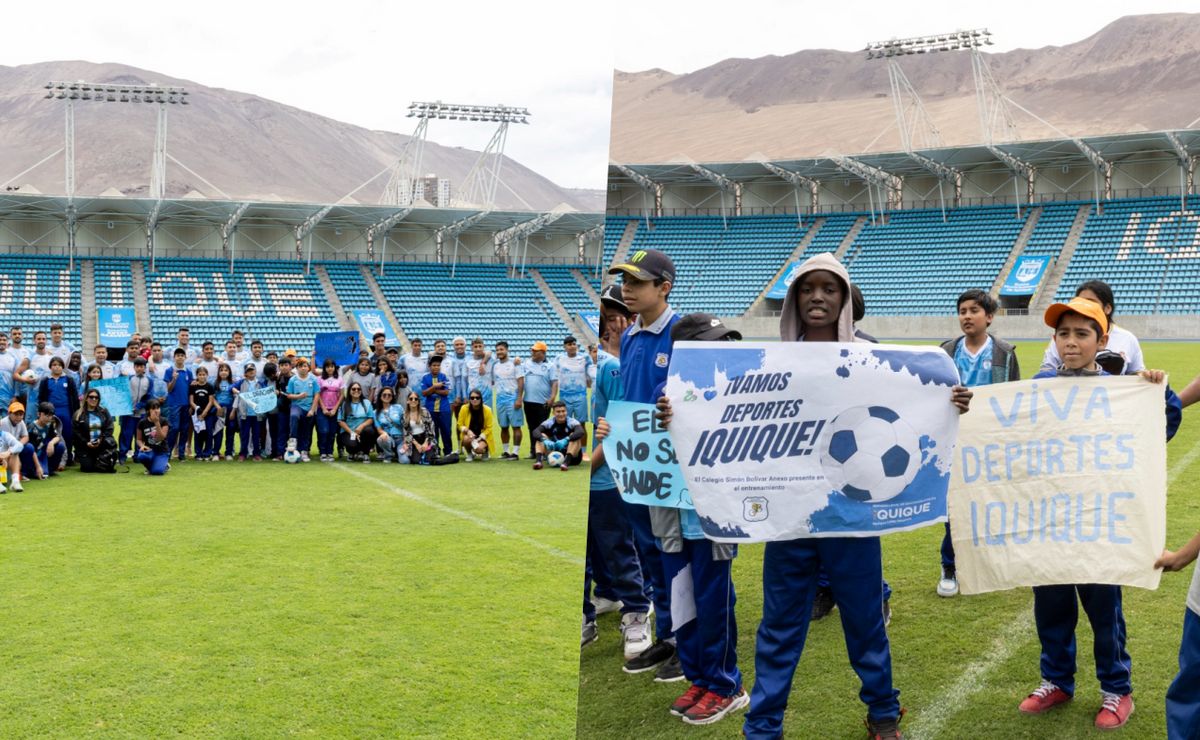 ¡Hinchas de verdad! Iquique recibe emotivo arengazo escolar en su “final por el descenso”