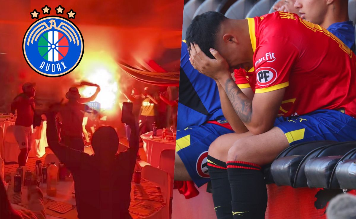 “Descendiste en el aniversario de tu papá”: hinchas de Audax festejan con bengalas caída de Unión Española