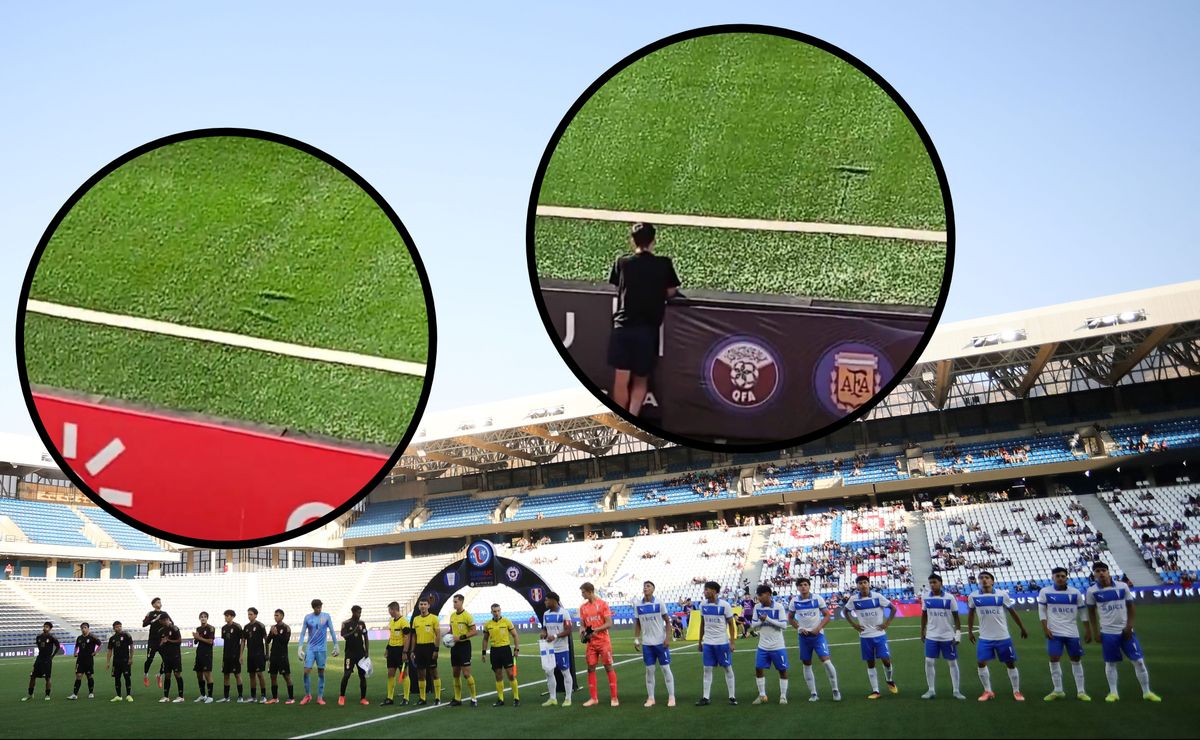 Video: Hinchas de U Católica en alerta por preocupantes imágenes de la cancha del Claro Arena